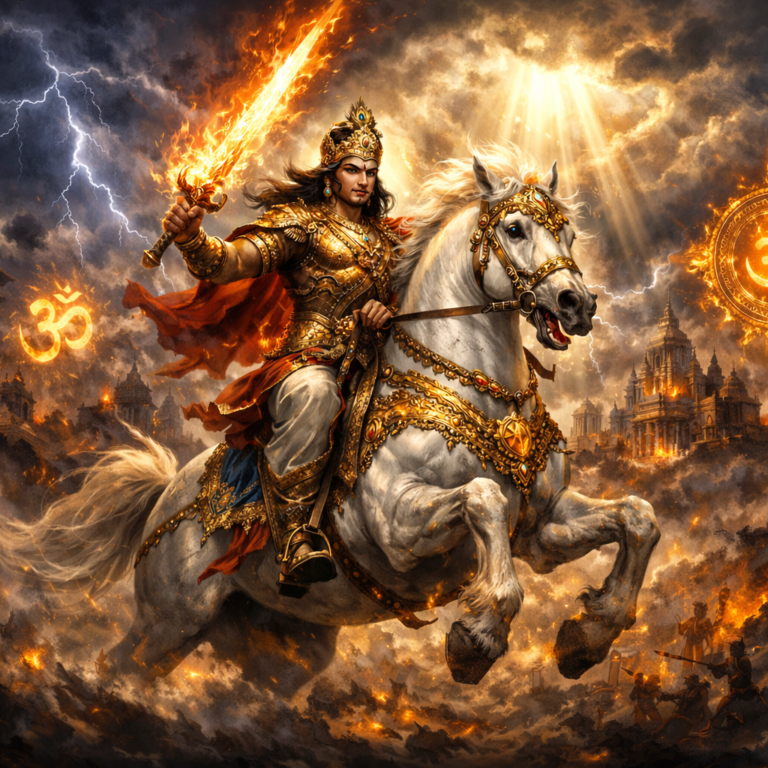 kalki avatar the future incarnation of vishnu who will end kali yuga epic image of indicinfo