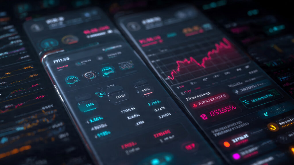 The Rise of Digital India futuristic fintech dashboard showing digital trans (2)