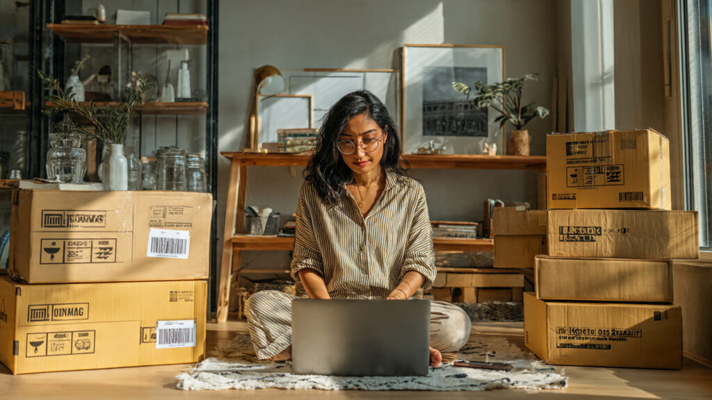 The Rise of Digital India indian woman entrepreneur running an online busine