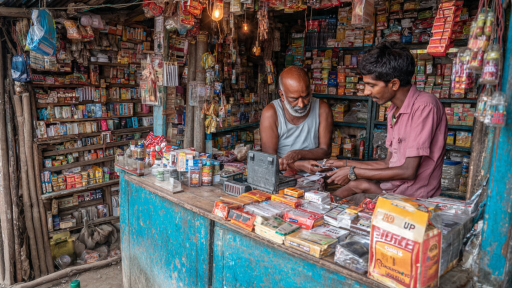 small shop accepting upi payment